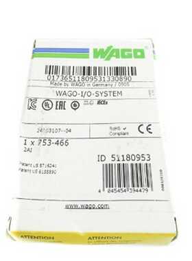 WAGO万可753-466模块【白零商行】