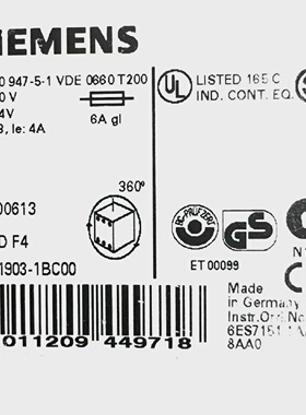 Siemens Siguard 3RK19031BC00 PmD F4 pour Dmarreur de Moteur