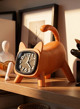 中古风办公室书房电视柜时钟装饰品摆件高级感小众新家氛围感好物