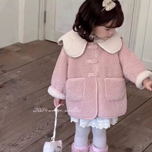 秋冬25新款女童外套百搭潮流款时尚女孩洋气小姐姐韩系穿搭中小童
