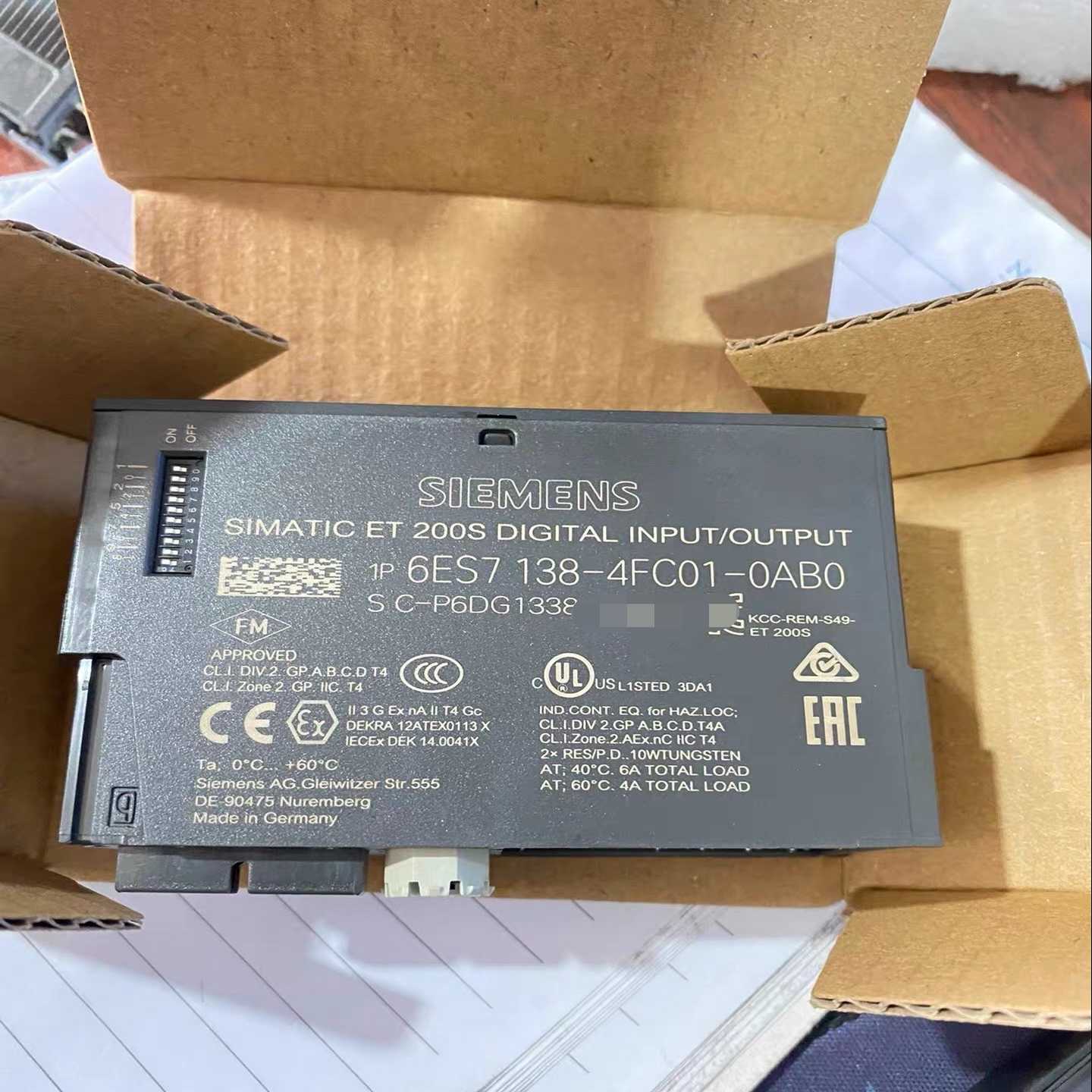 6ES7138-4FC01-0AB0西门子裸机99新,功--议价商品