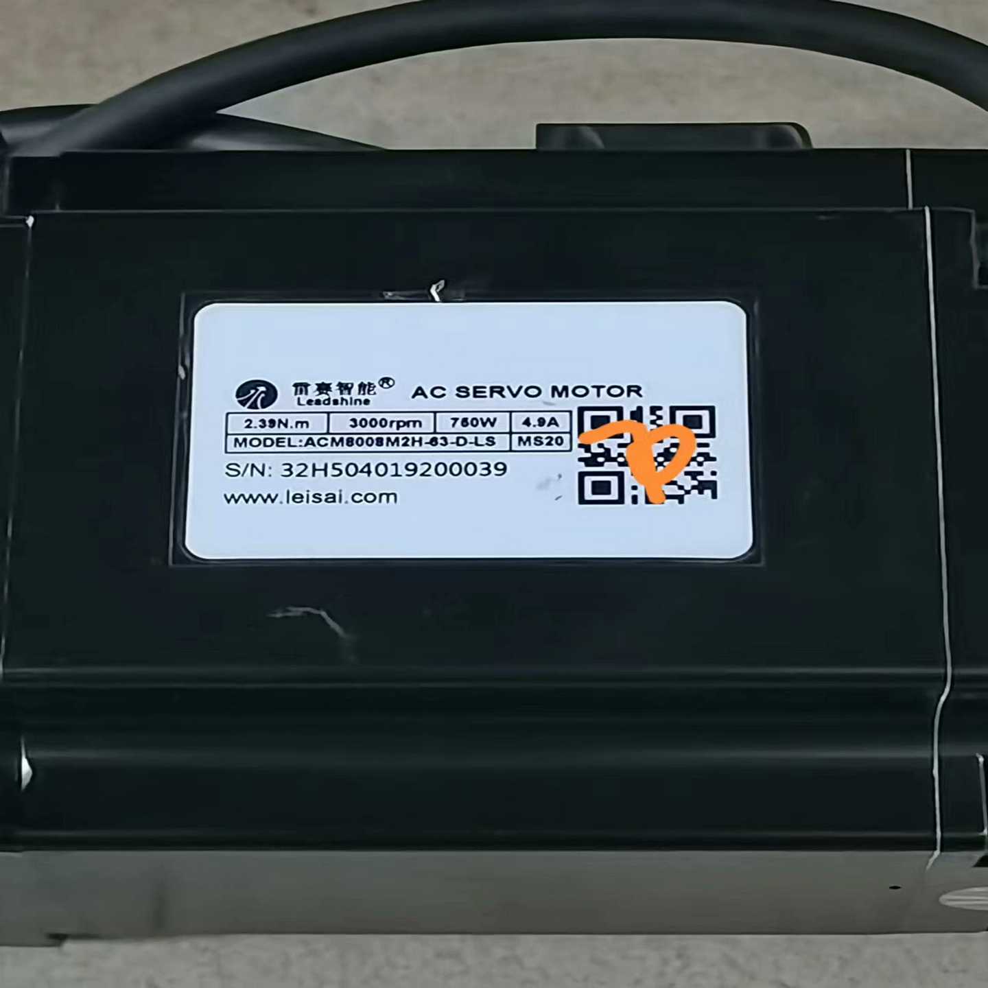 雷赛750w伺服电机，型号ACM8008M2H-63-D-L(通通配件）