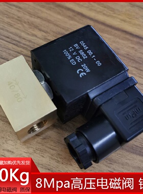 寻I常闭高压黄铜电磁阀气阀水阀80公斤AC220VDC24V12V氟胶电磁水