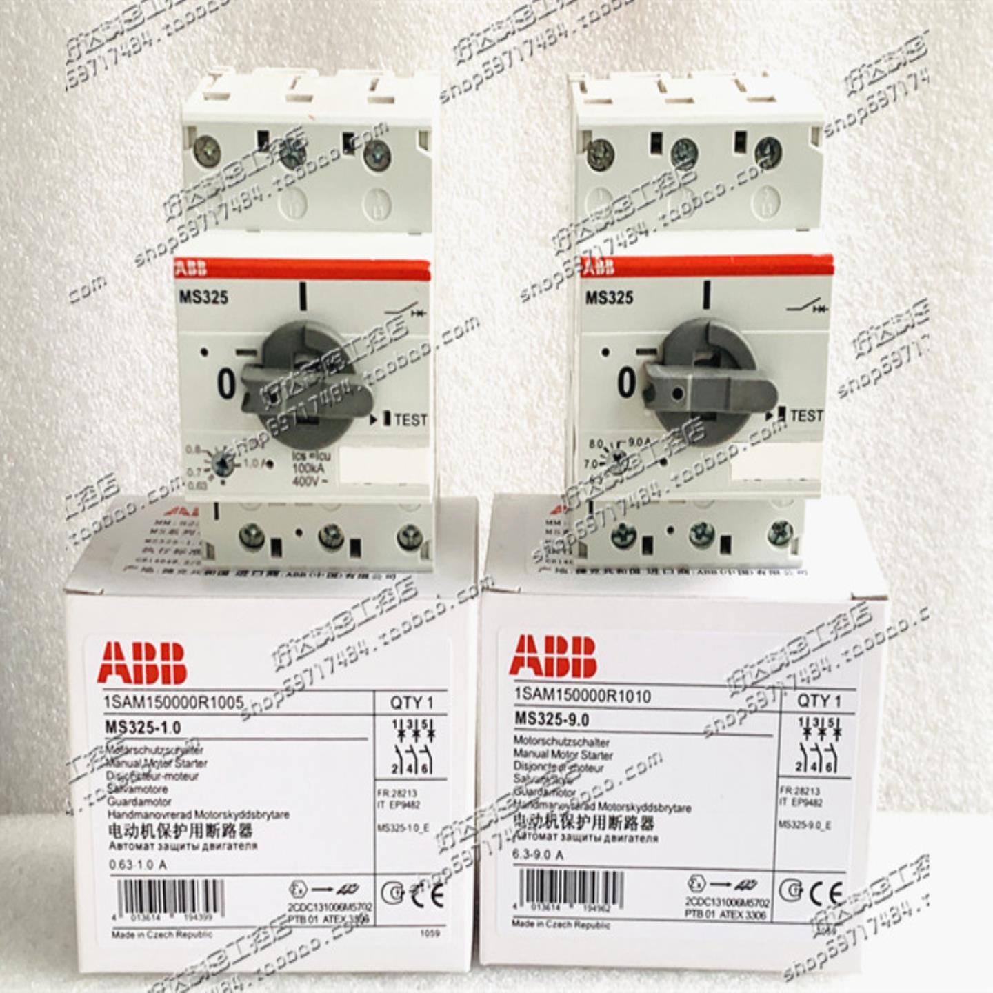 原装ABB马达断路器MS325-96.3-9A现货电动机启动器MS325-9