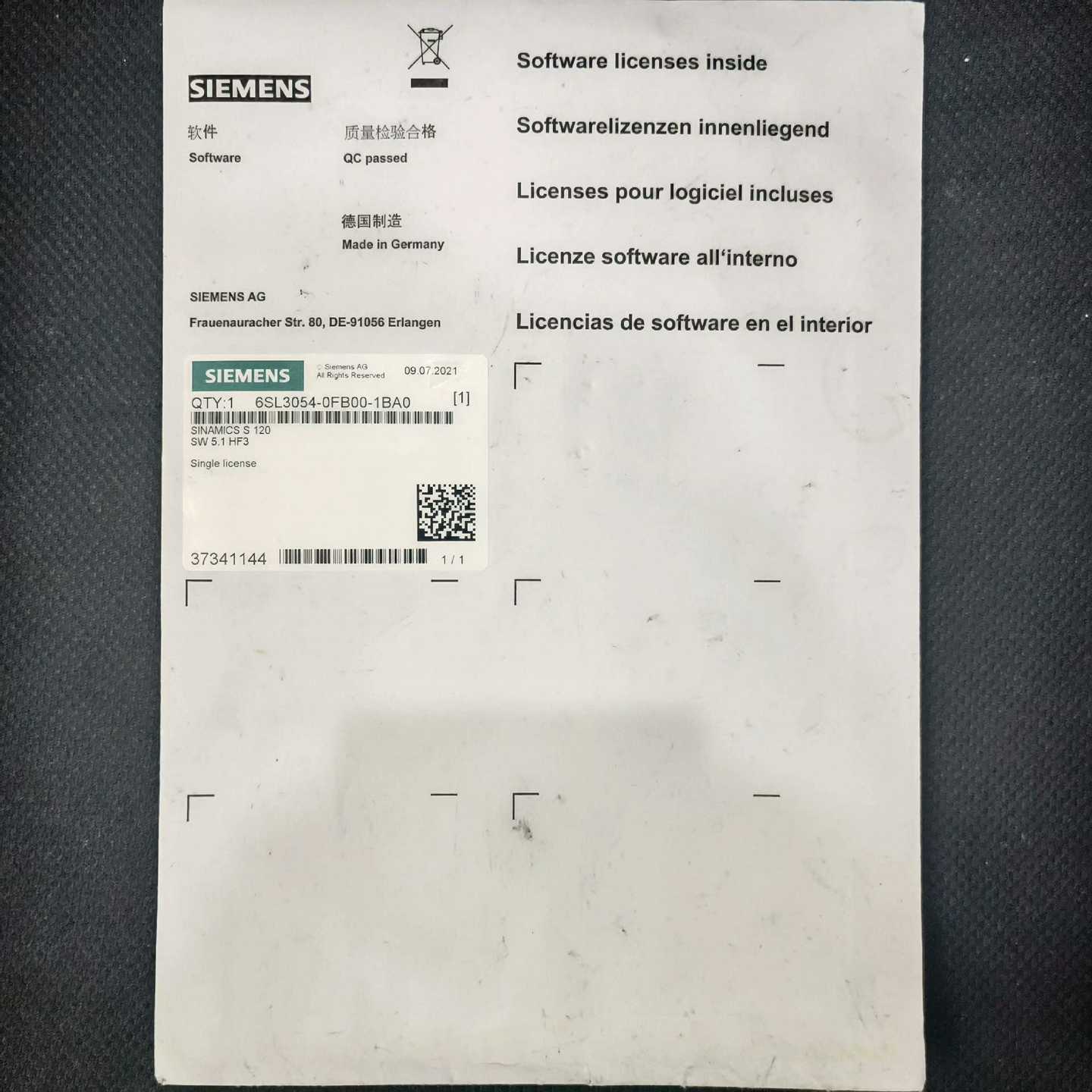 【议价】6SL3054-0FB00-1BA0S120CF卡适用