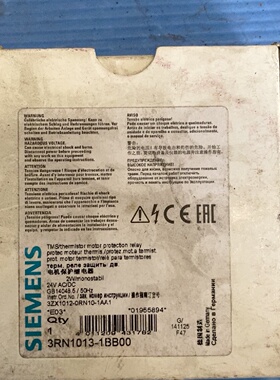 溢价-电机保护继电器3RN10131BB00