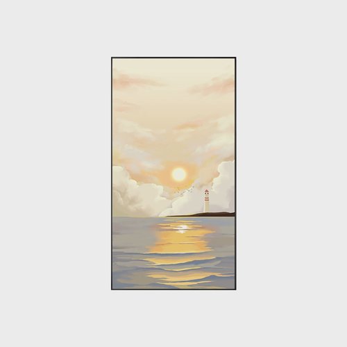 北欧入户玄关壁画过道走廊装饰画现代简约风景画艺术油画挂画客厅