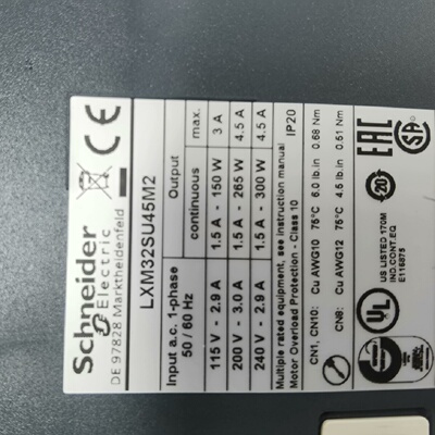 议价LXM32SU45M2无外包装9成新