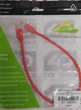 议价Uversal Data Solutions Network Cable Rj45 Cat5e 0.5M Red