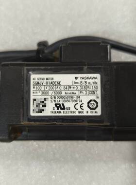 咨询-安川100W伺服电机，SGMJV-01ADE6E