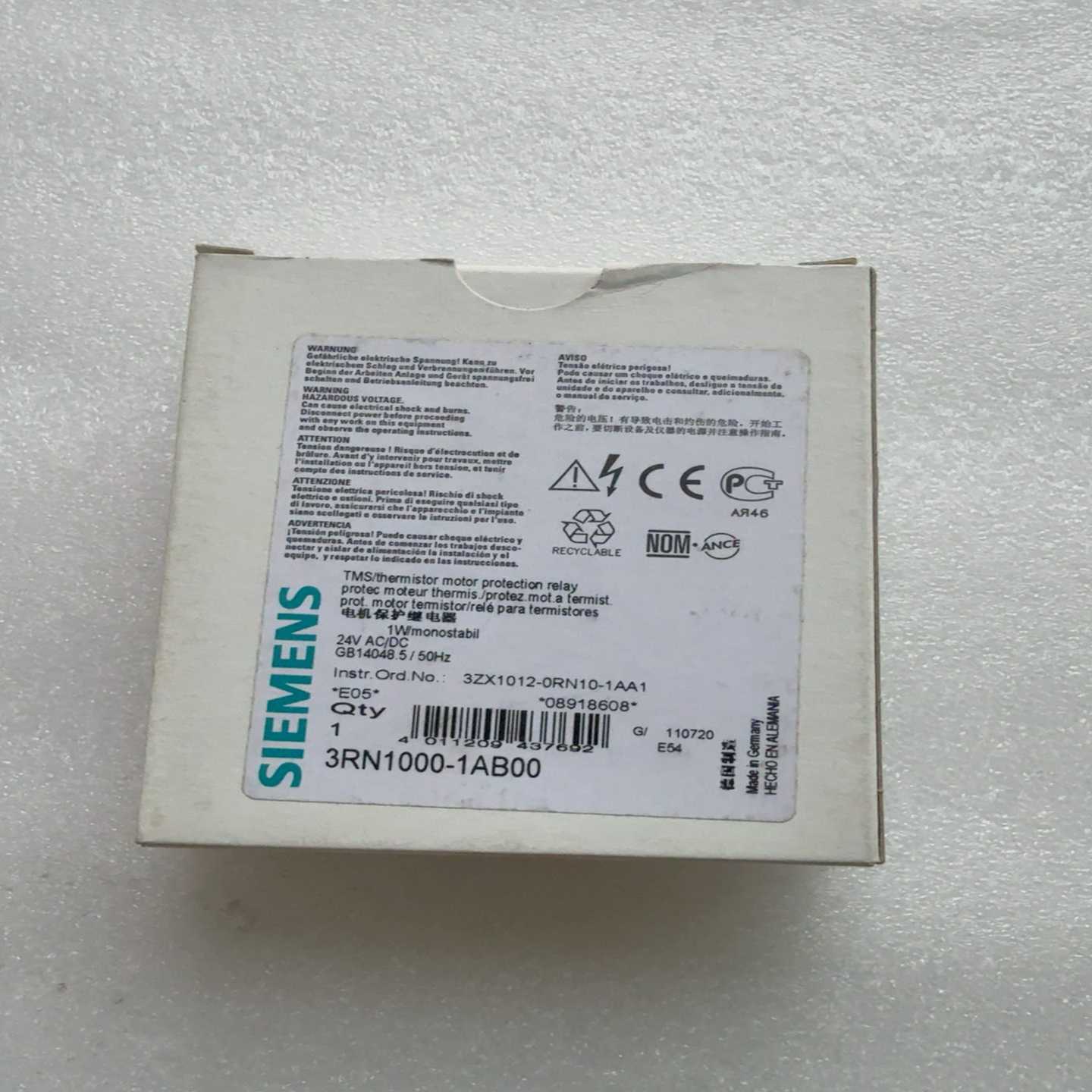 全新原装正品西门子电机保护继电器3RN1000-1AB00-议价