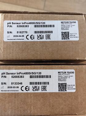 议价全新 梅特勒托利多pH感测器 InPro4800i/SG/120 型号：520053