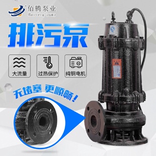 550kw排污泵 现货无堵塞污水泵三相大流量污水泵农用工程0.75