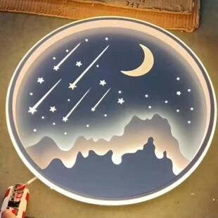 儿童房吸顶灯星星月亮温馨卧室灯现代简约吸顶灯 网红新款