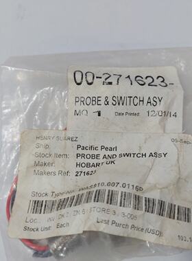 Hobart 00271623 Interruptor De Sonda Asm  Hobart 271623
