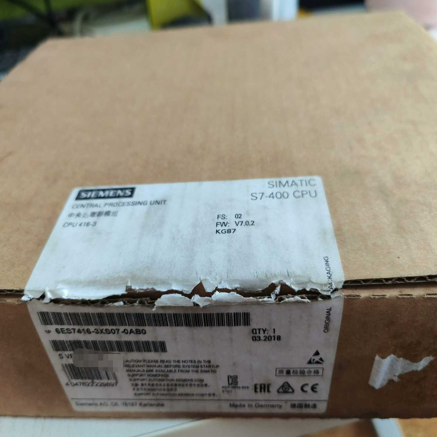 6ES7416-3XS07-0AB0仅开封，，议价（佳毅工控）