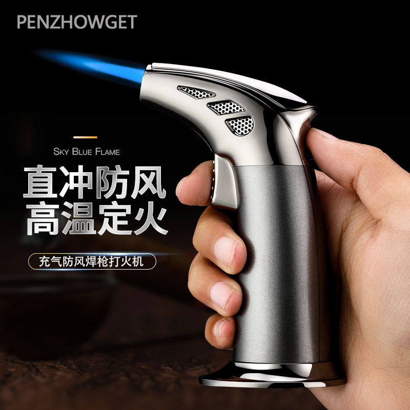 喷火枪焊枪雪茄点火器艾灸专用防风喷枪户外烘焙打火机充气体