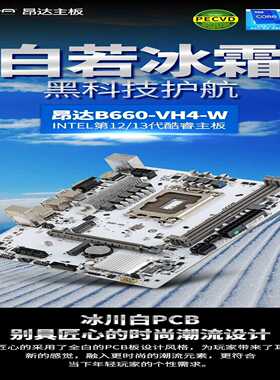 全新昂达主板B660-VH4-W白B760主板支持12--议价商品