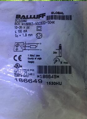 询价-BCSM18BBI3NSC80DS04K德国Balluff巴鲁夫接近开关详询