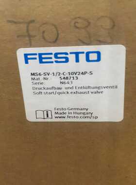 FESTO费斯托软启动阀MS6-SV-1/2-C-10V【询价】