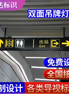 商场双面发光led吊牌灯箱小区地下车库停车场区域分类标识指示牌