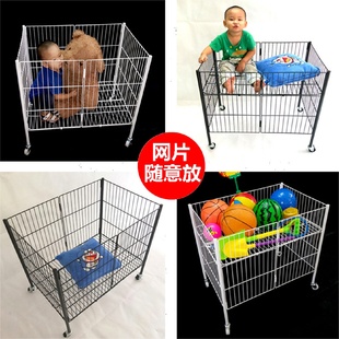 台折叠展示架超市花车篮子货架文具店带轮流动仓储便携推车 促销