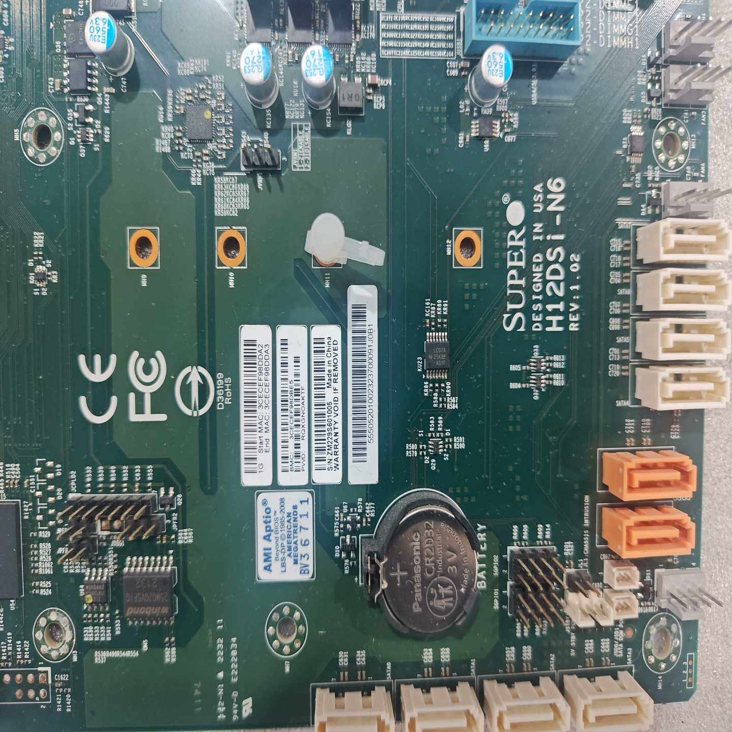 （议价）超微H12DSi-N6服务器主板，双路CPU插槽，