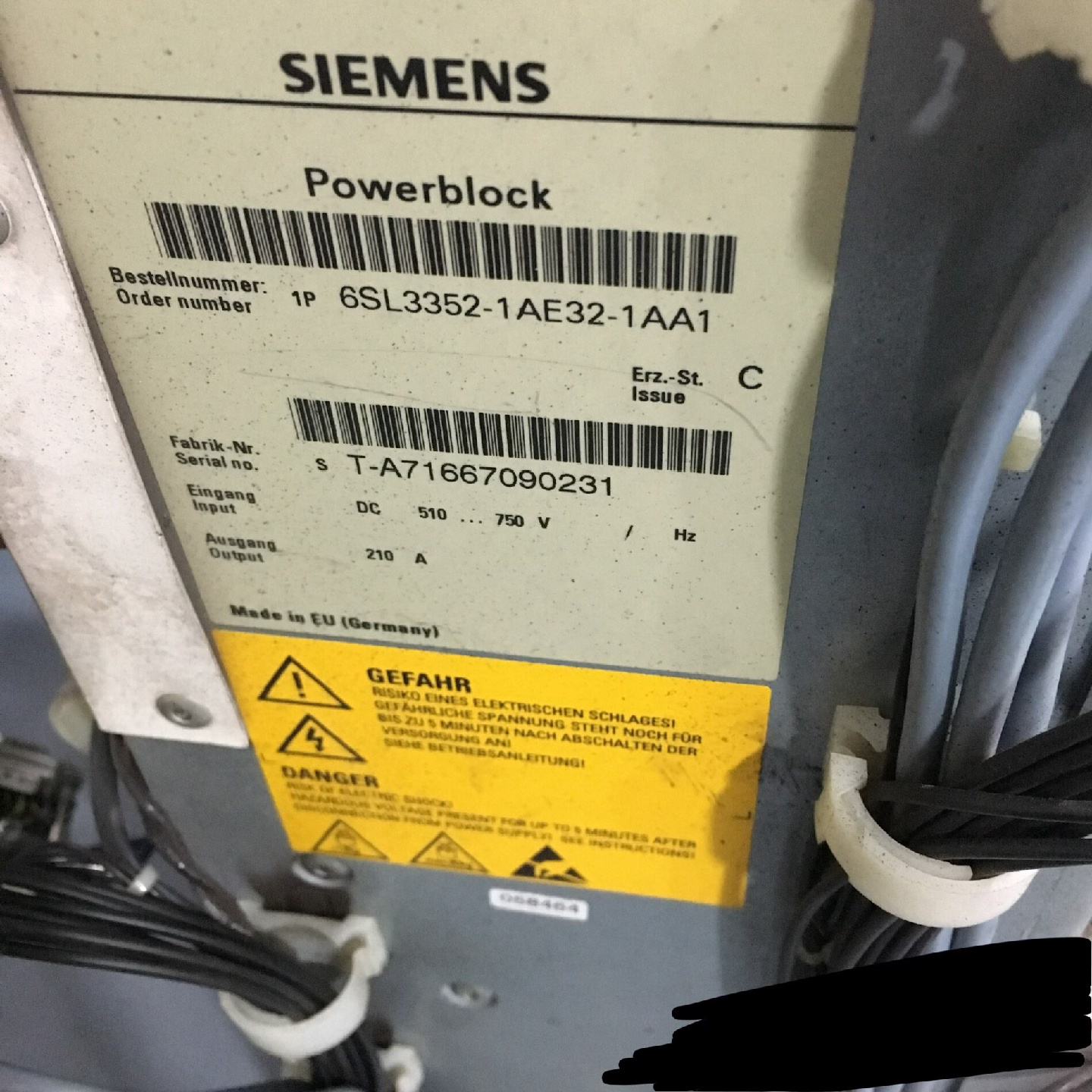 议价--西门子二手S120变频器110KW功率单元6SL3352-1