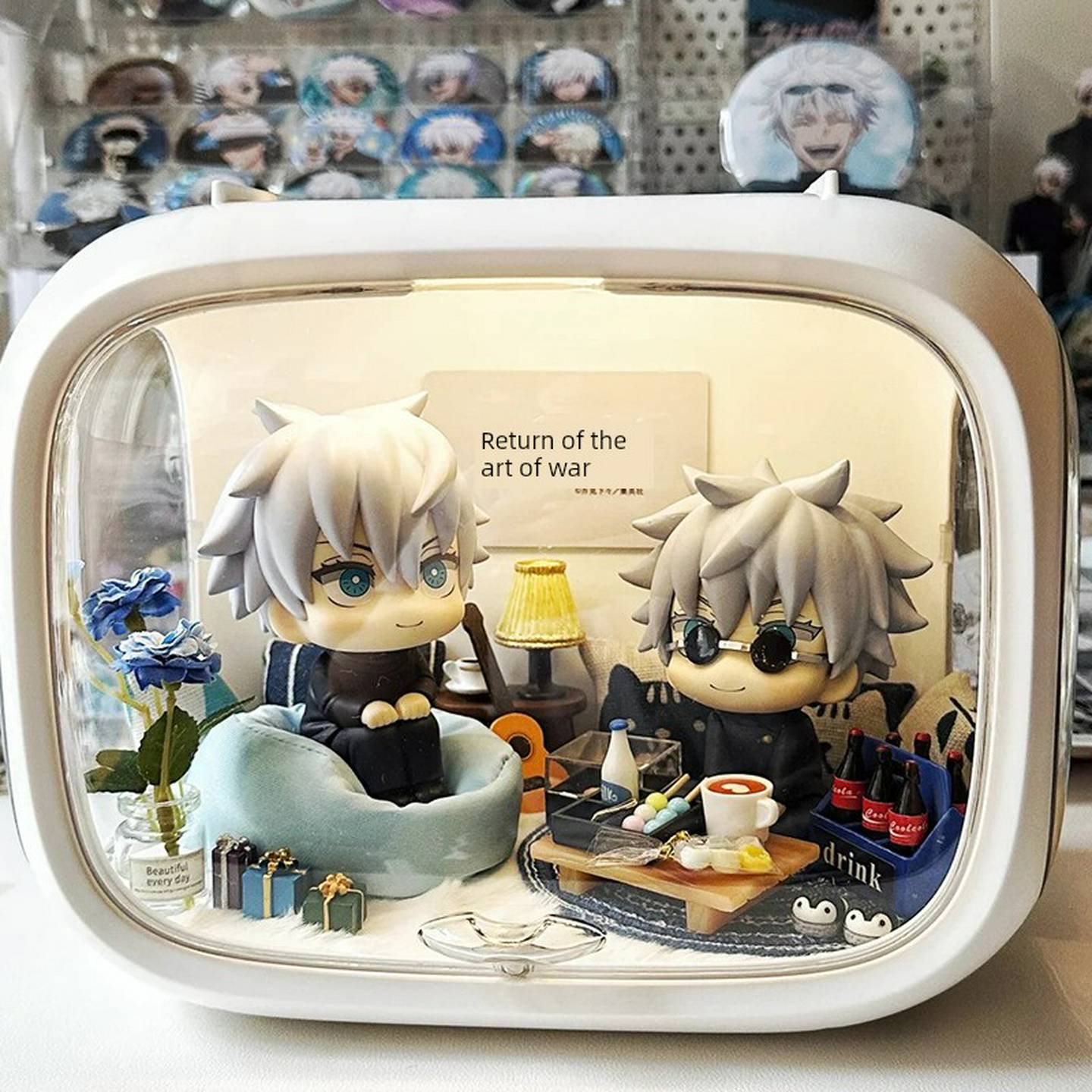 lookup小屋场景展示盒带灯太空舱手办排球少年娃屋造景收纳盒