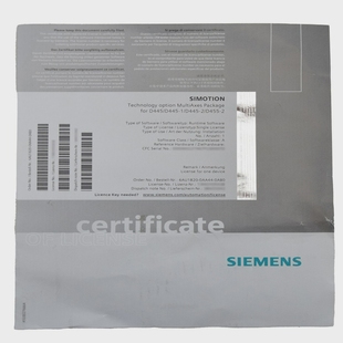 0AA44 0AB0适用于D445 D455 D445 西门子证书6AU1820