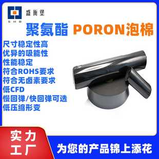 超薄0.8mm1.0mm聚氨酯泡棉高密度poron微孔回弹力强密封减震稳定
