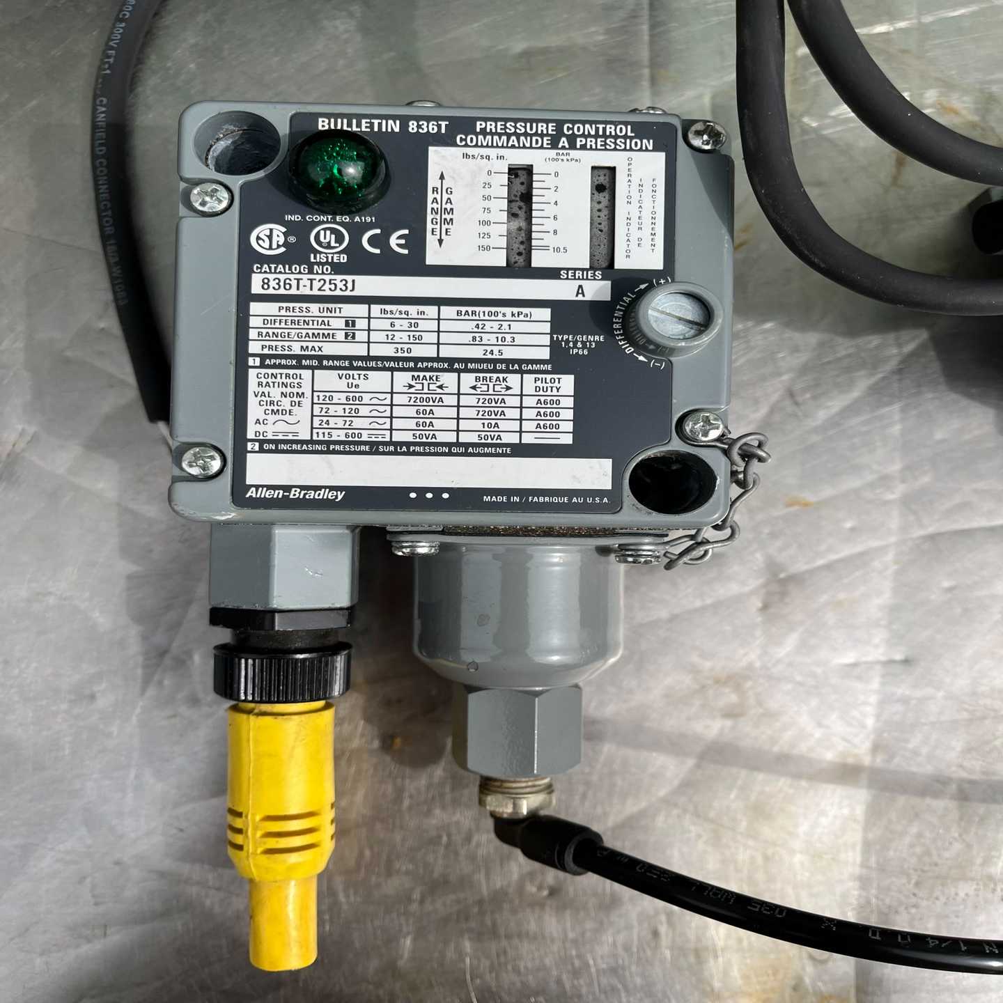 AB压力开关836T-T253J、031SA40040000询价