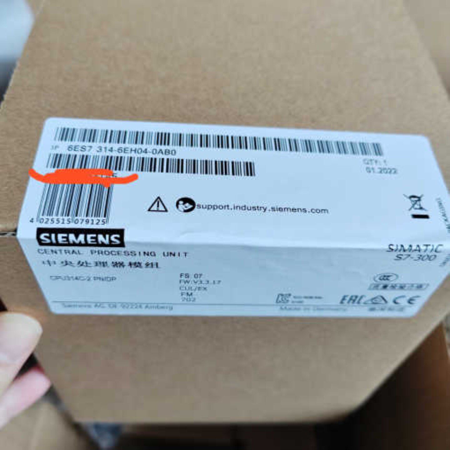 售前询价IP6ES7 314-6EH04-0AB0 未拆 顺丰包拍前咨询议价