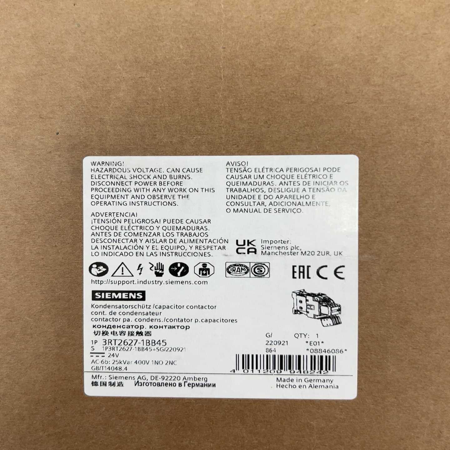 西门子接触器3RT2627-1BB45，全新原装…--议价商品