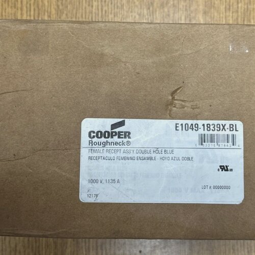 COOPER E10491839XBL ROUGHNECK FEMALE RECEPTACLE ASSY DOUBLE