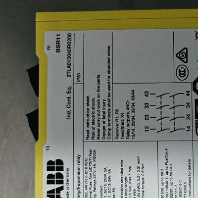 议价ABB安全继电器BSR11系列 2TLA010040R0200 ，全新原厂，低价