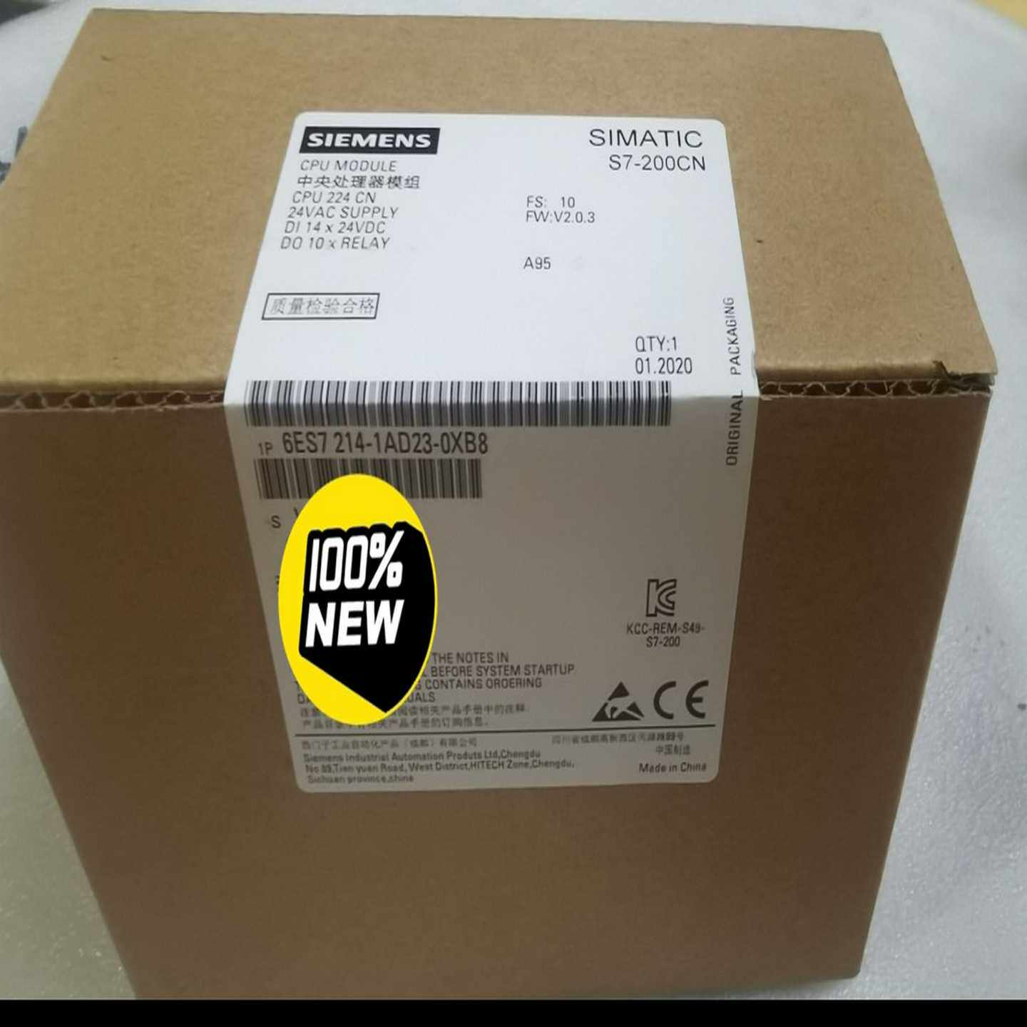 未开封6ES7214-1AD23--0XB8产品质保一年询价