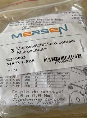 【议价】mersen辅助开关/触点K310003MS7V1-5适用