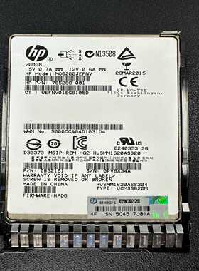 HP/惠普200GSAS12G2.5SSD硬盘-议价