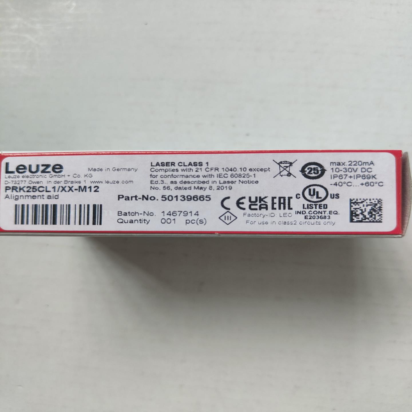 【请询价】全新原装正品劳易测50139665  PRK25CL1XX