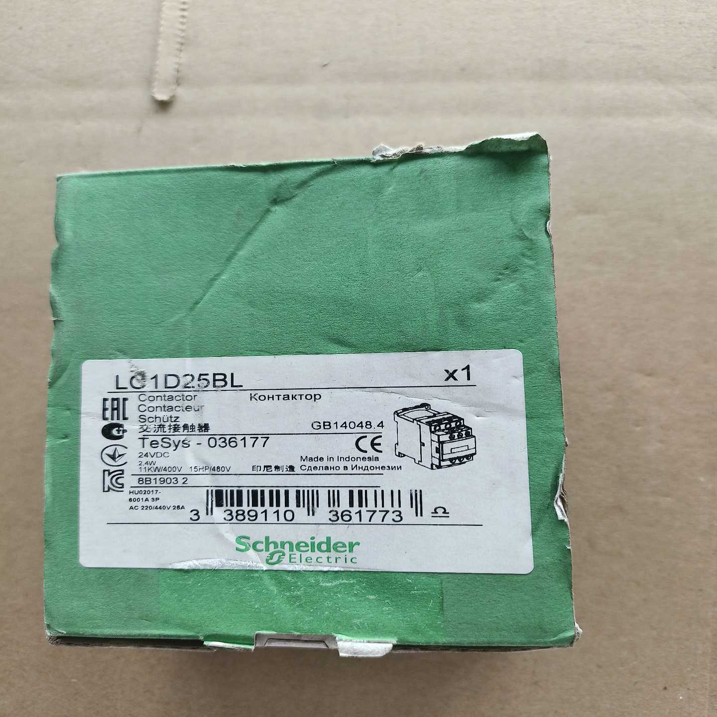 询价~施耐德印尼进口直流接触器  LC1D25BL   DC24V