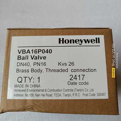 霍尼韦尔VBA16P040球阀，型号VBA16P040，黄铜--议价商品