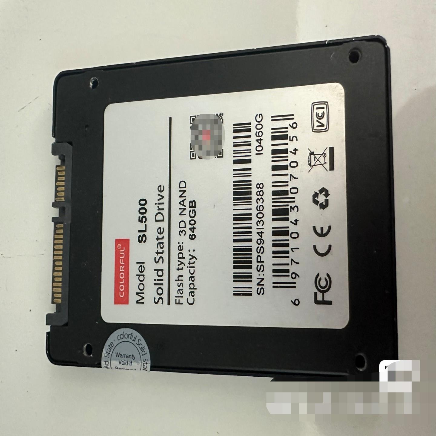 批量清一色 七彩虹SL500 640g固态硬盘笔记本台式；议价