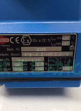 询》HERION海隆PTBNR.EX95.D.21789490200防爆电磁阀2636040现货