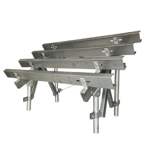 光伏支架U型钢导轨发电板固定底座锌铝镁41*41c型钢檀条带孔