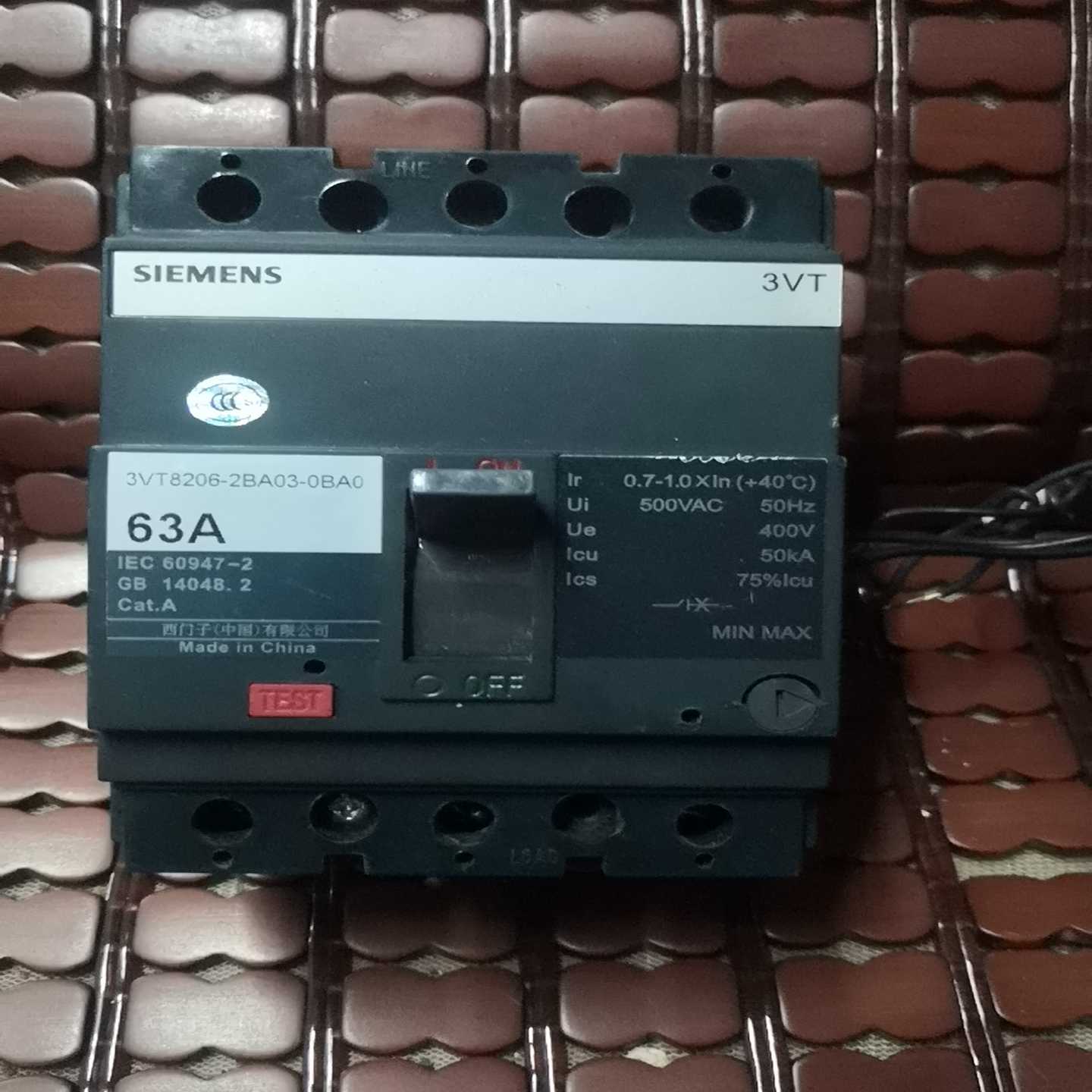 西门子塑壳断路器3VT8206-2BA03-0BA0，需要其