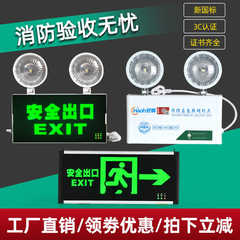 消防应急照明灯二合一安全出口指示蓄电池款新国LED指示