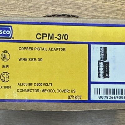 ILSCO CPM30 COPPER PIGTAIL ADAPTOR  LOT OF 10 **NEW IN BOX**