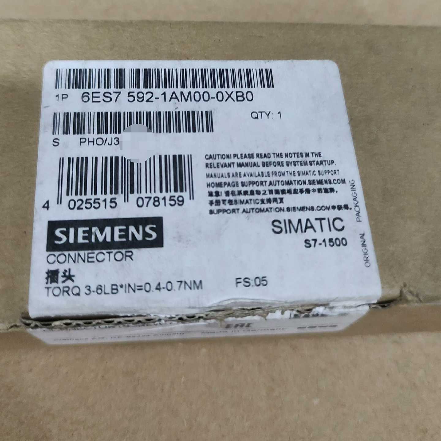 6ES7 592-1AM00-0XB0，西门子插头，~议价