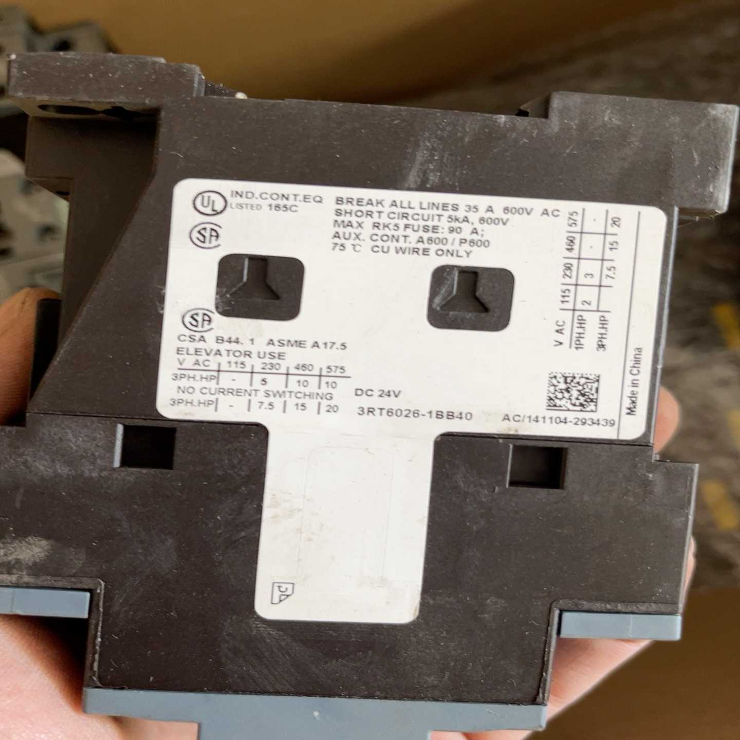 【议价】接触器3RT6026-1BB40适用